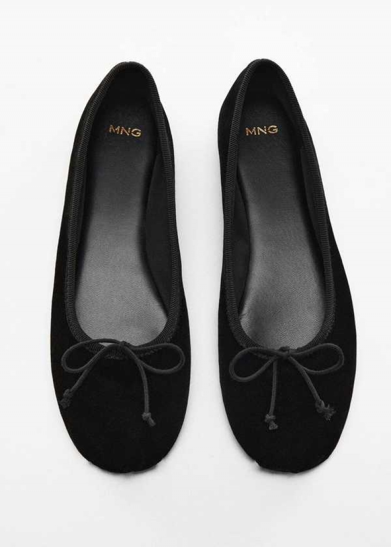 Mango Ballerina Shoes With Velvet Bow | MNG-23595