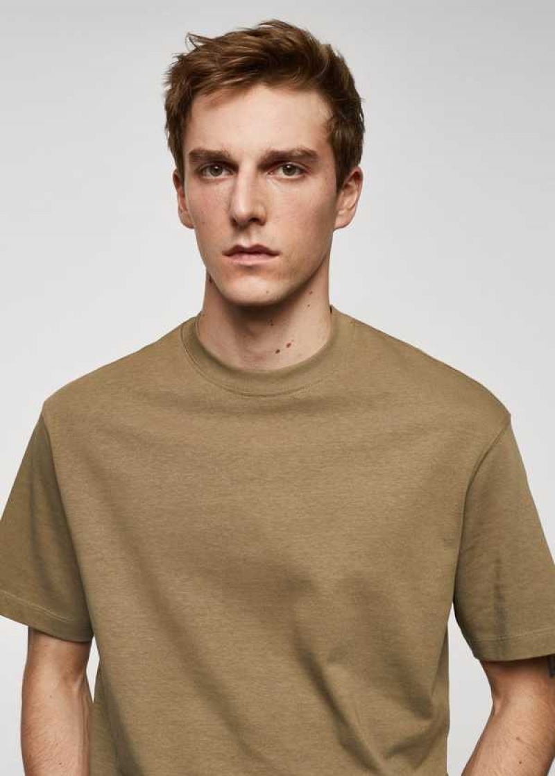 Mango Basic 100% Bavlněné Relaxed-fit T-shirt | MNG-21736