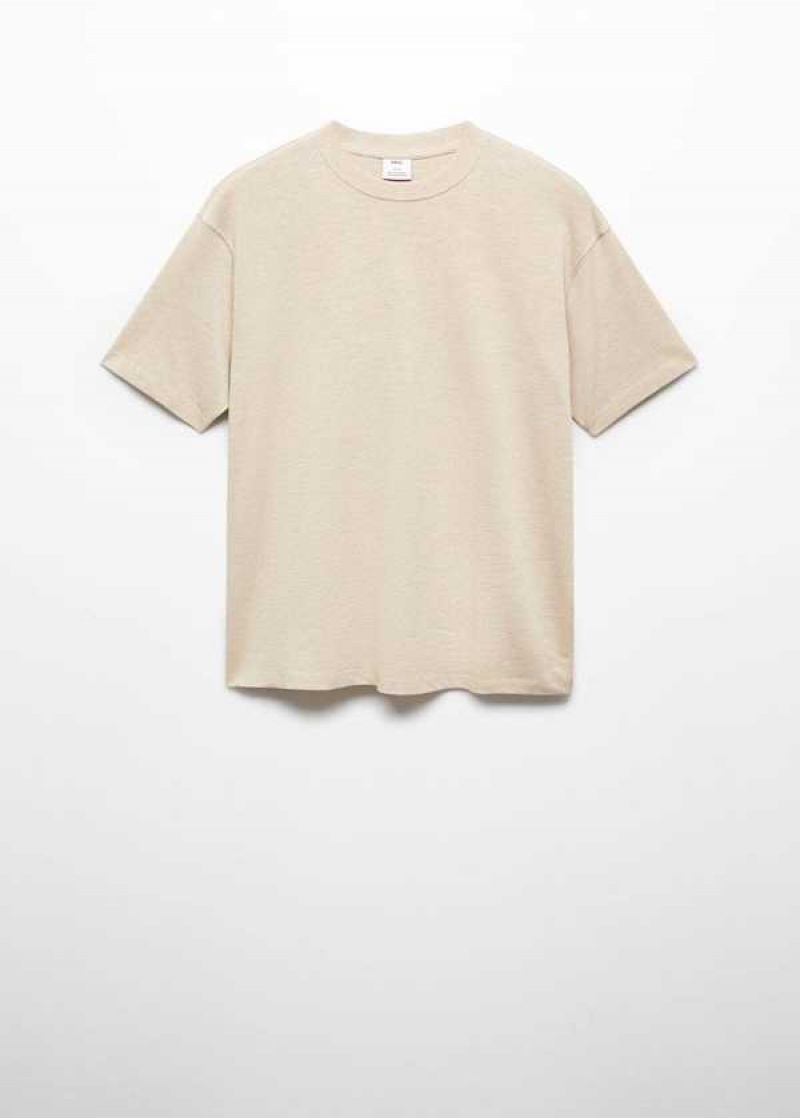 Mango Basic 100% Bavlněné Relaxed-fit T-shirt | MNG-21733