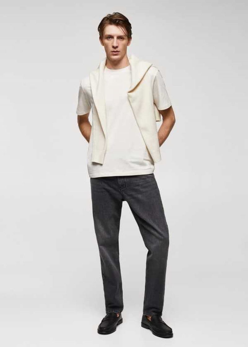 Mango Basic 100% Bavlněné T-shirt | MNG-21576