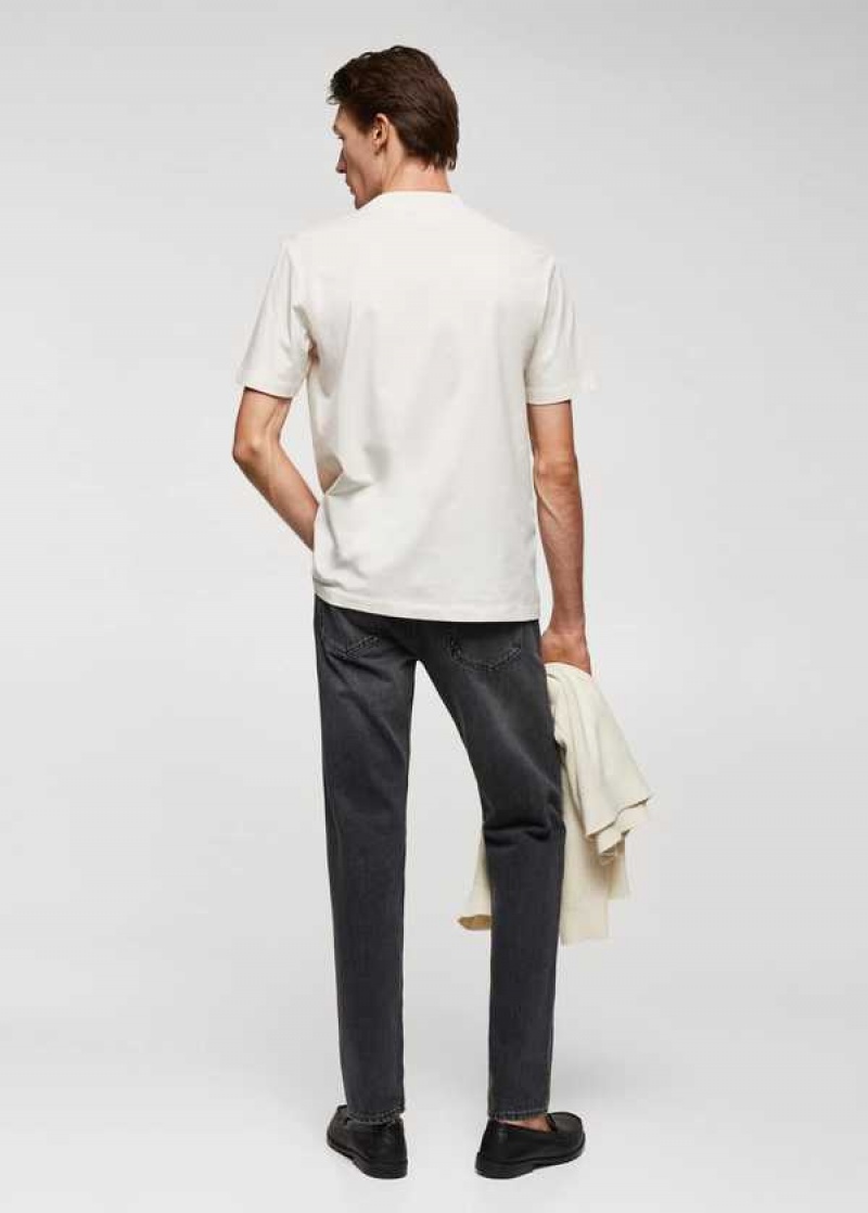 Mango Basic 100% Bavlněné T-shirt | MNG-21576