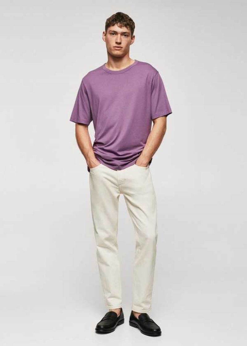 Mango Basic Mercerized Lehké Shirt | MNG-21606