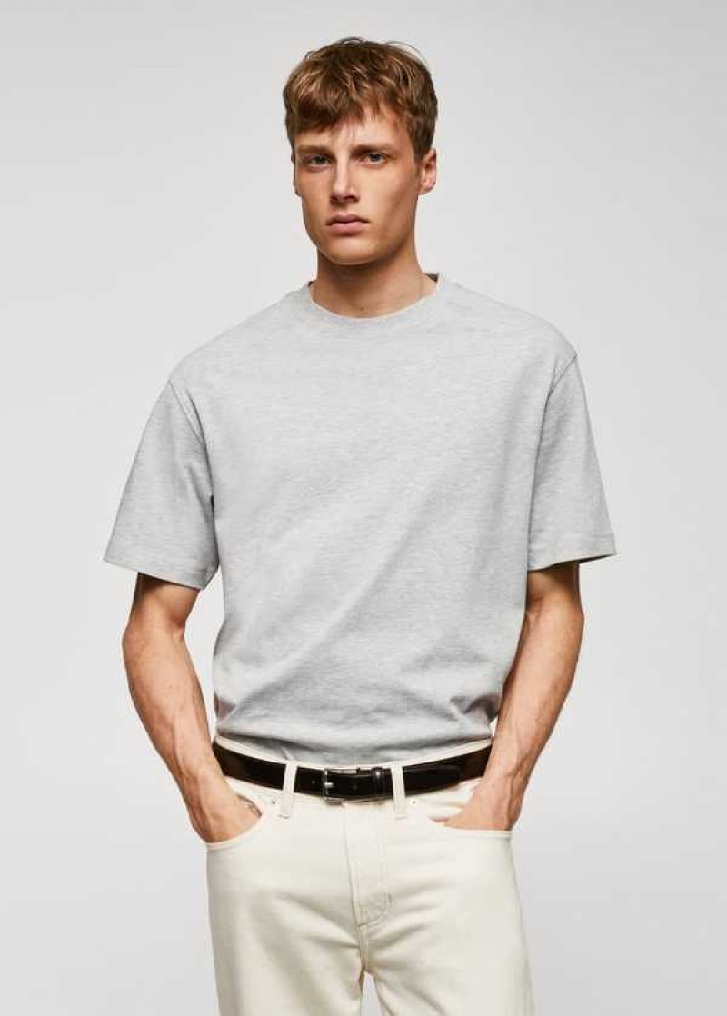 Mango Basic Relaxed-fit Bavlněné T-shirt | MNG-21560