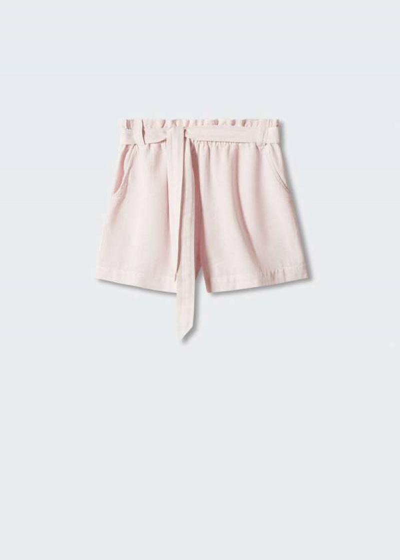 Mango Bavlněné Linen Shorts | MNG-24625