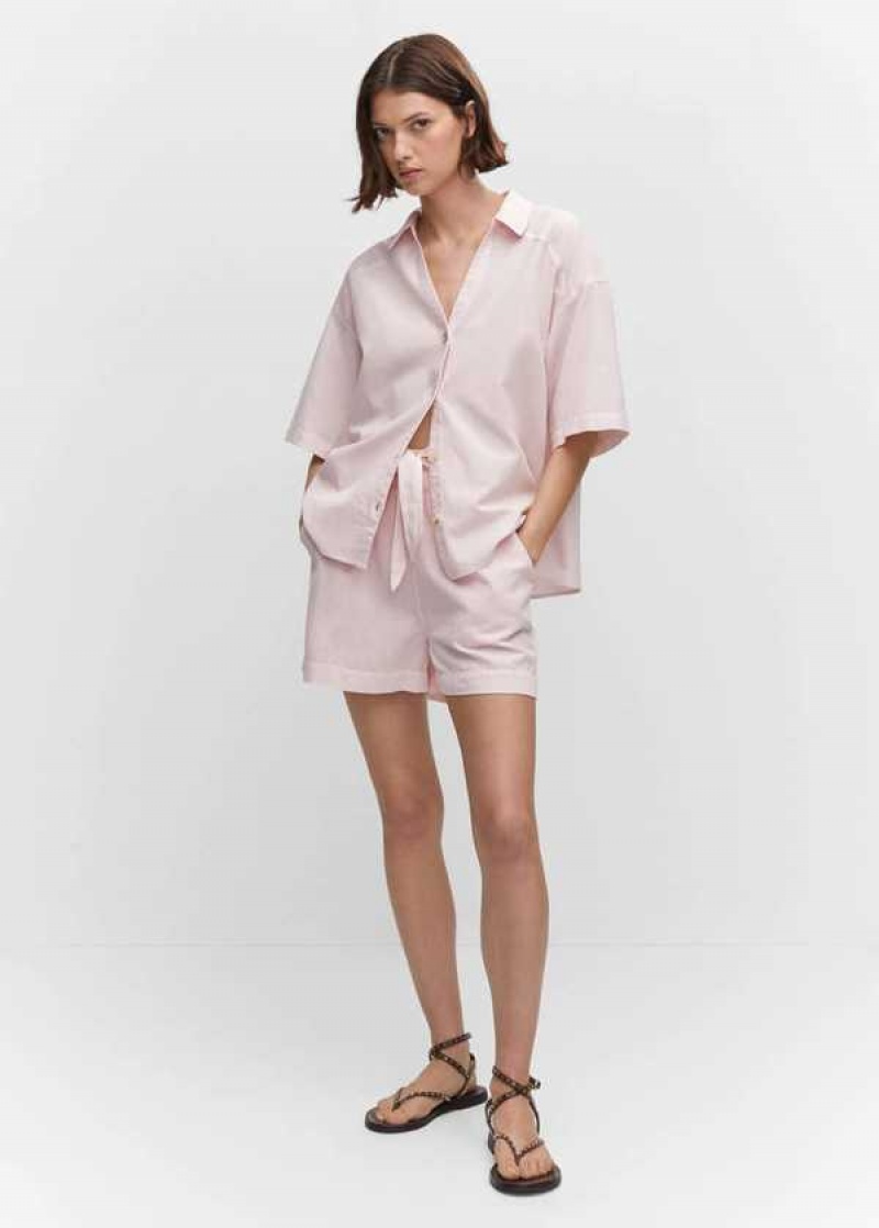 Mango Bavlněné Linen-blend Shirt | MNG-25249