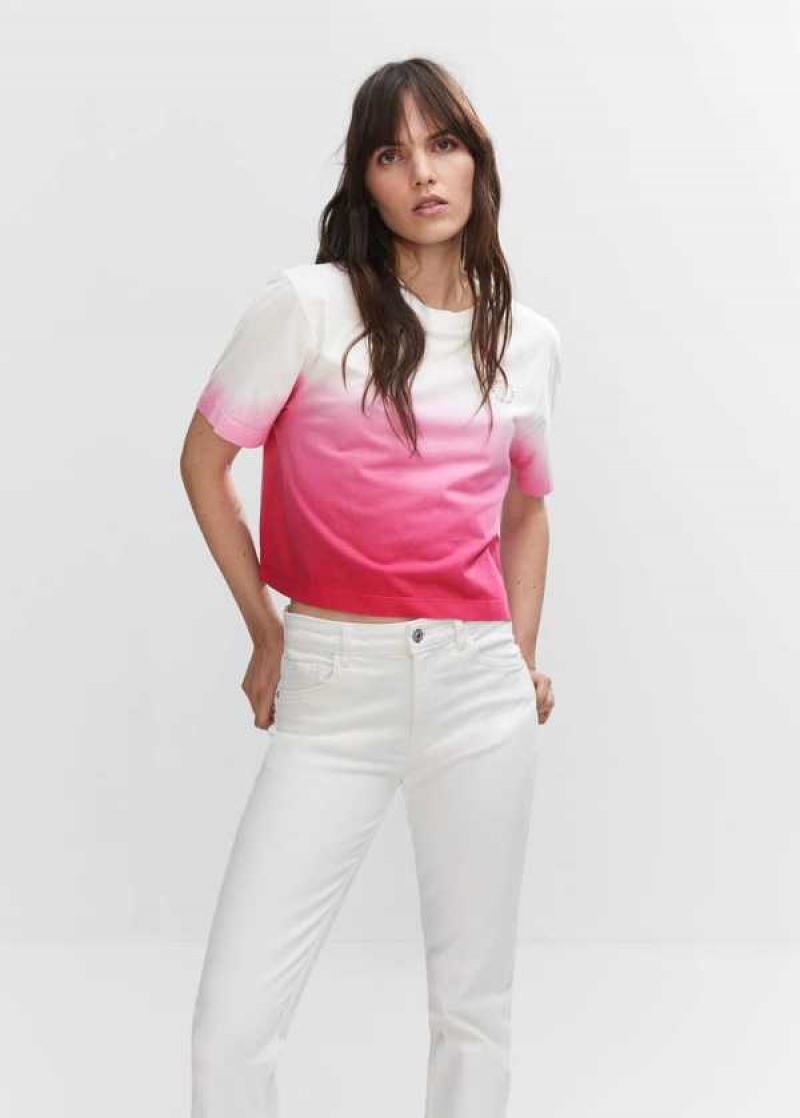 Mango Bavlněné Ombré T-shirt | MNG-25018