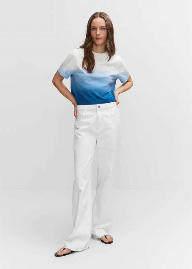 Mango Bavlněné Ombré T-shirt | MNG-25025