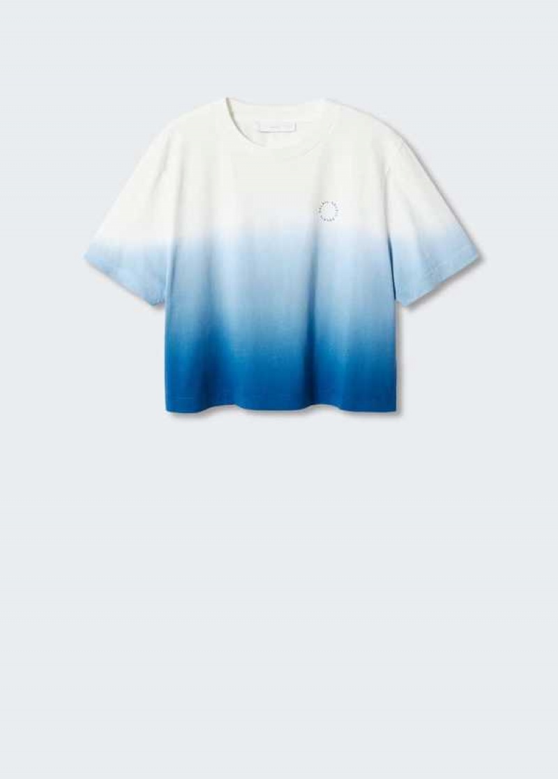 Mango Bavlněné Ombré T-shirt | MNG-25025