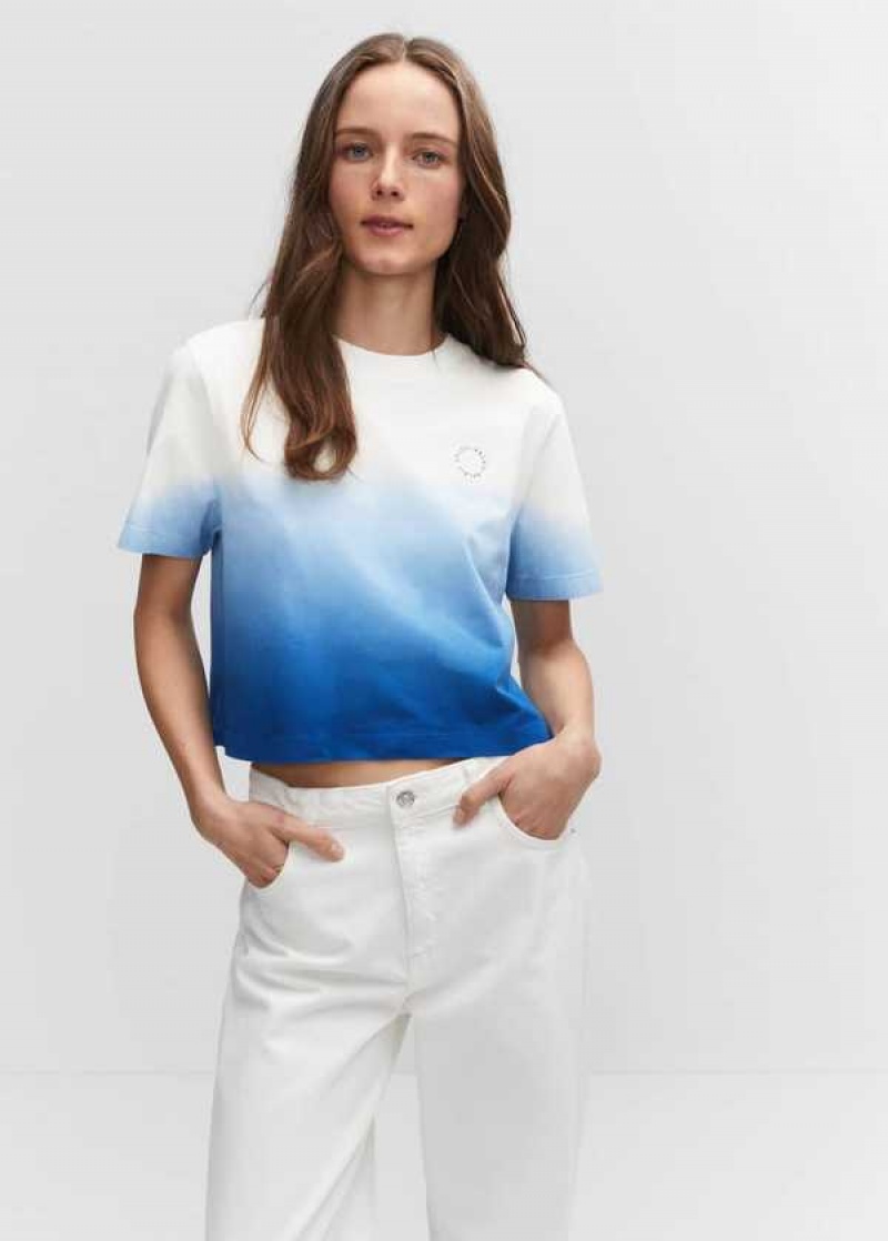 Mango Bavlněné Ombré T-shirt | MNG-25025