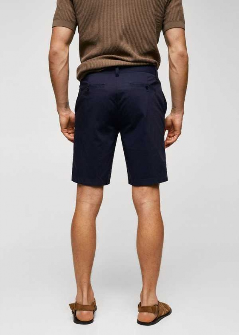 Mango Bavlněné Plisovaný Bermuda Shorts | MNG-22420