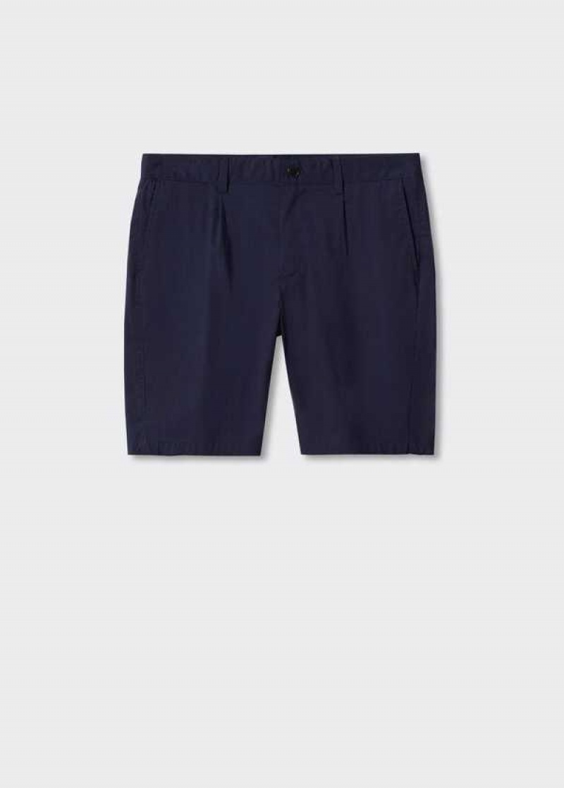 Mango Bavlněné Plisovaný Bermuda Shorts | MNG-22420