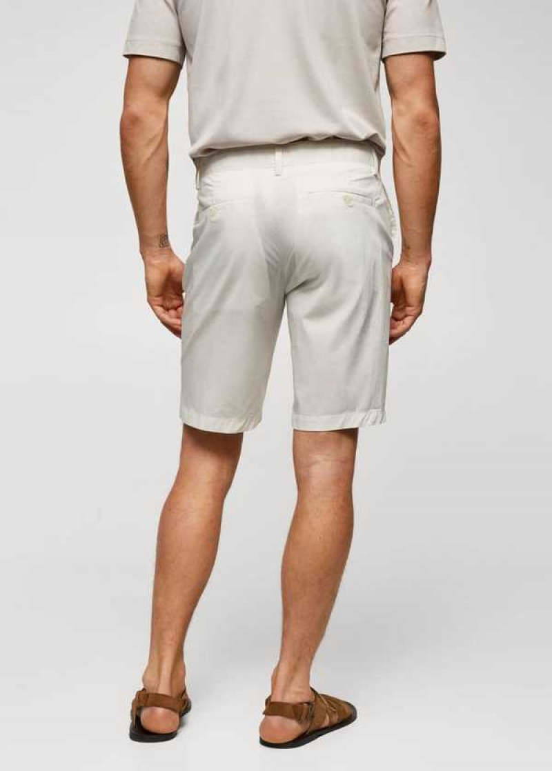 Mango Bavlněné Plisovaný Bermuda Shorts | MNG-22408