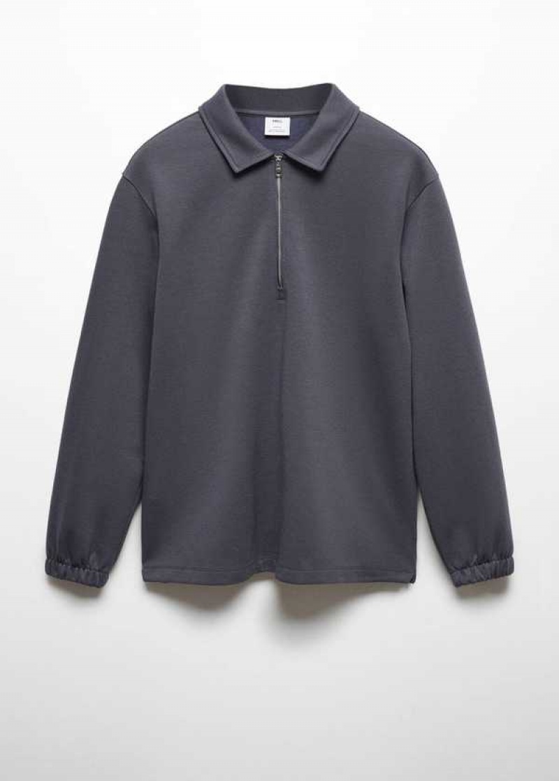 Mango Bavlněné Polo Sweatshirt | MNG-21778