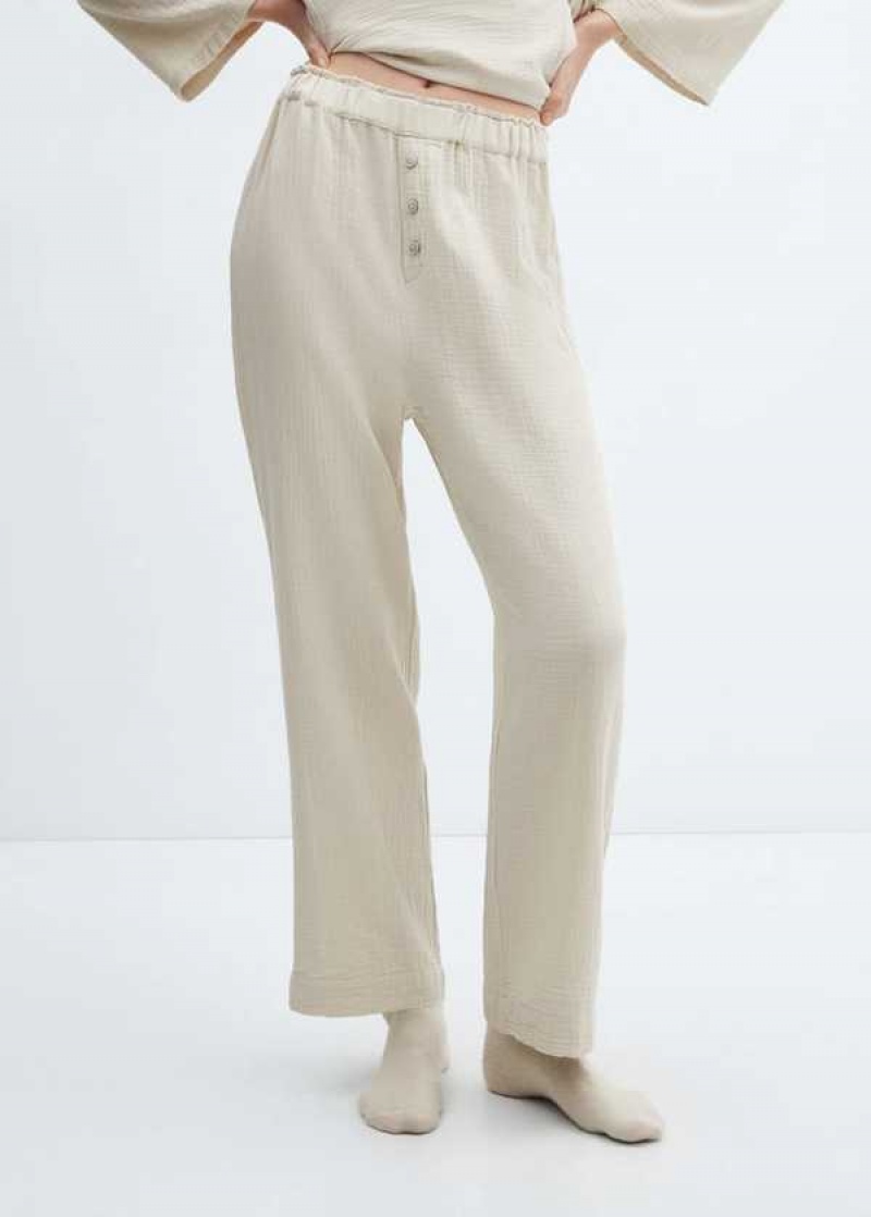 Mango Bavlněné Pyjama Pants | MNG-23659