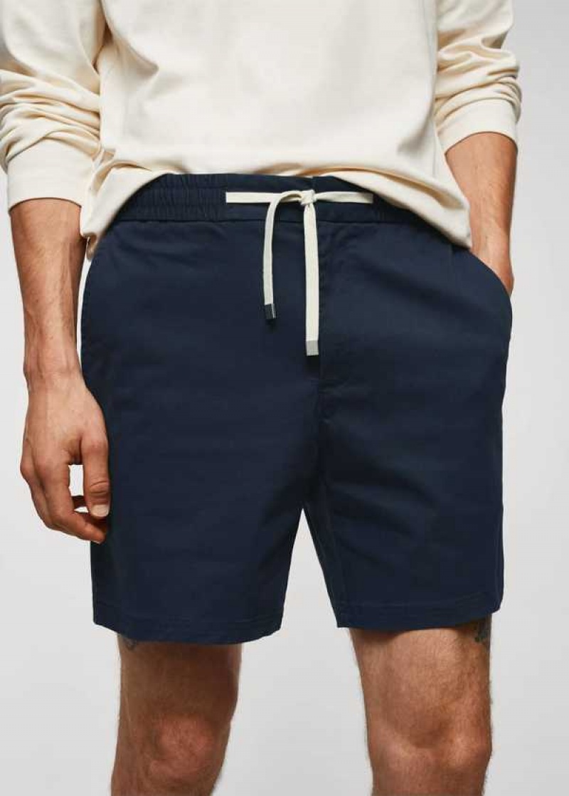 Mango Bavlněné Shorts With Drawstring | MNG-22423