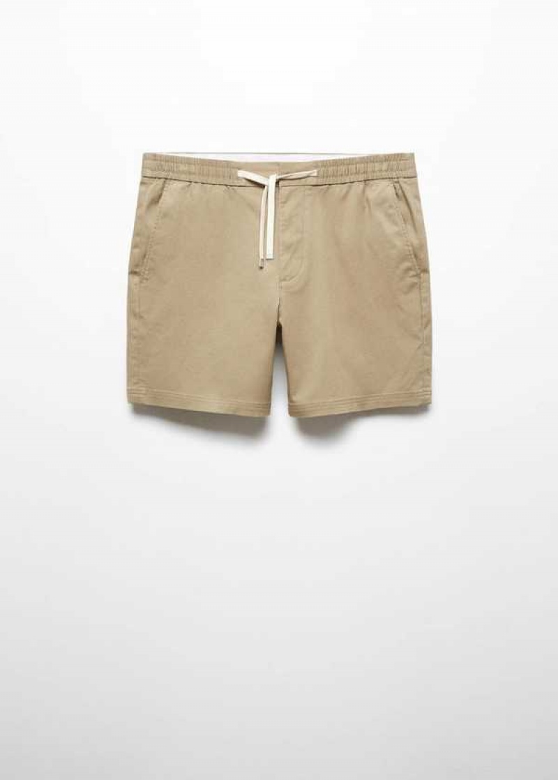 Mango Bavlněné Shorts With Drawstring | MNG-22413