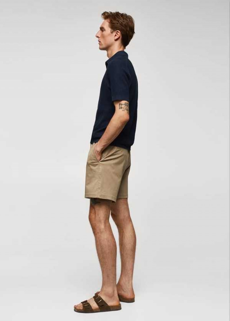 Mango Bavlněné Shorts With Drawstring | MNG-22413