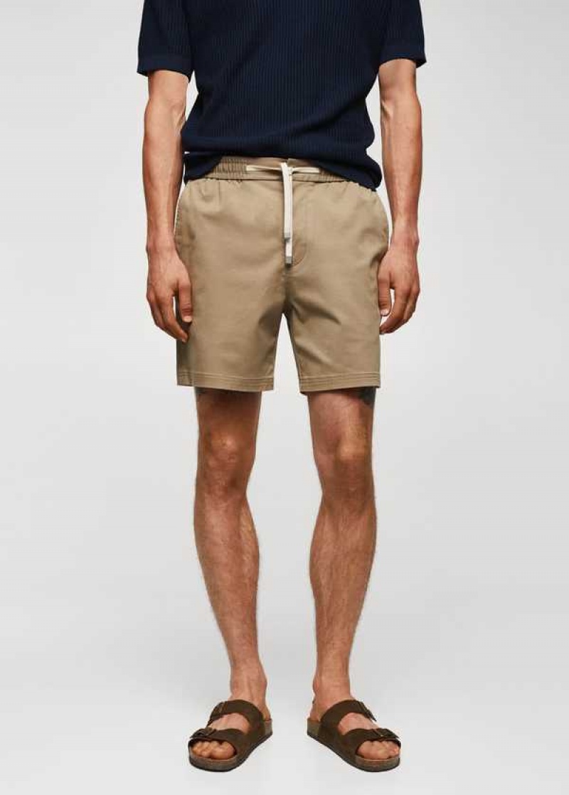 Mango Bavlněné Shorts With Drawstring | MNG-22413