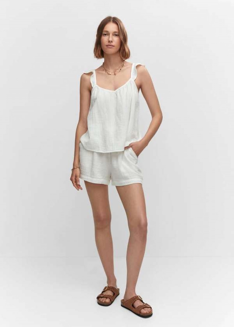 Mango Bavlněné Shorts With Elastic Pasem | MNG-24624