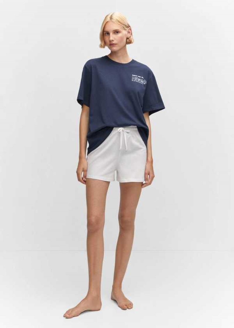 Mango Bavlněné Shorts With Elastic Pasem | MNG-23678