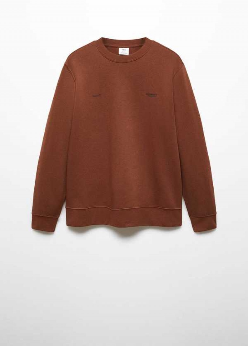 Mango Bavlněné Sweatshirt With Text | MNG-21812