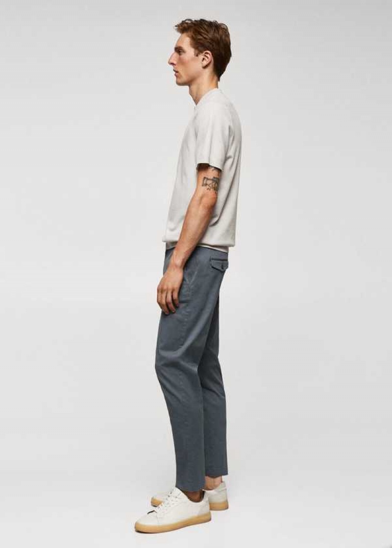 Mango Bavlněné Tapered Crop Pants | MNG-22360