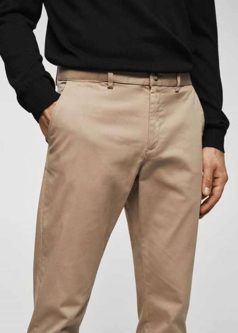 Mango Bavlněné Tapered Crop Pants | MNG-22517