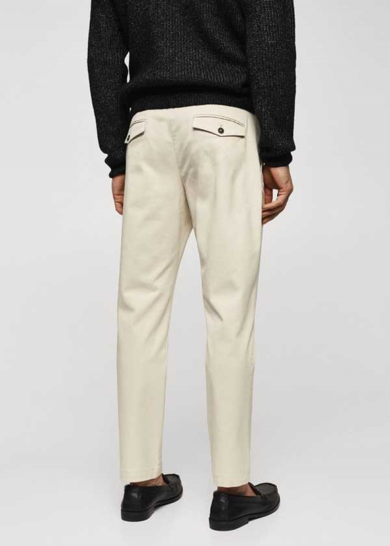 Mango Bavlněné Tapered Crop Pants | MNG-22514