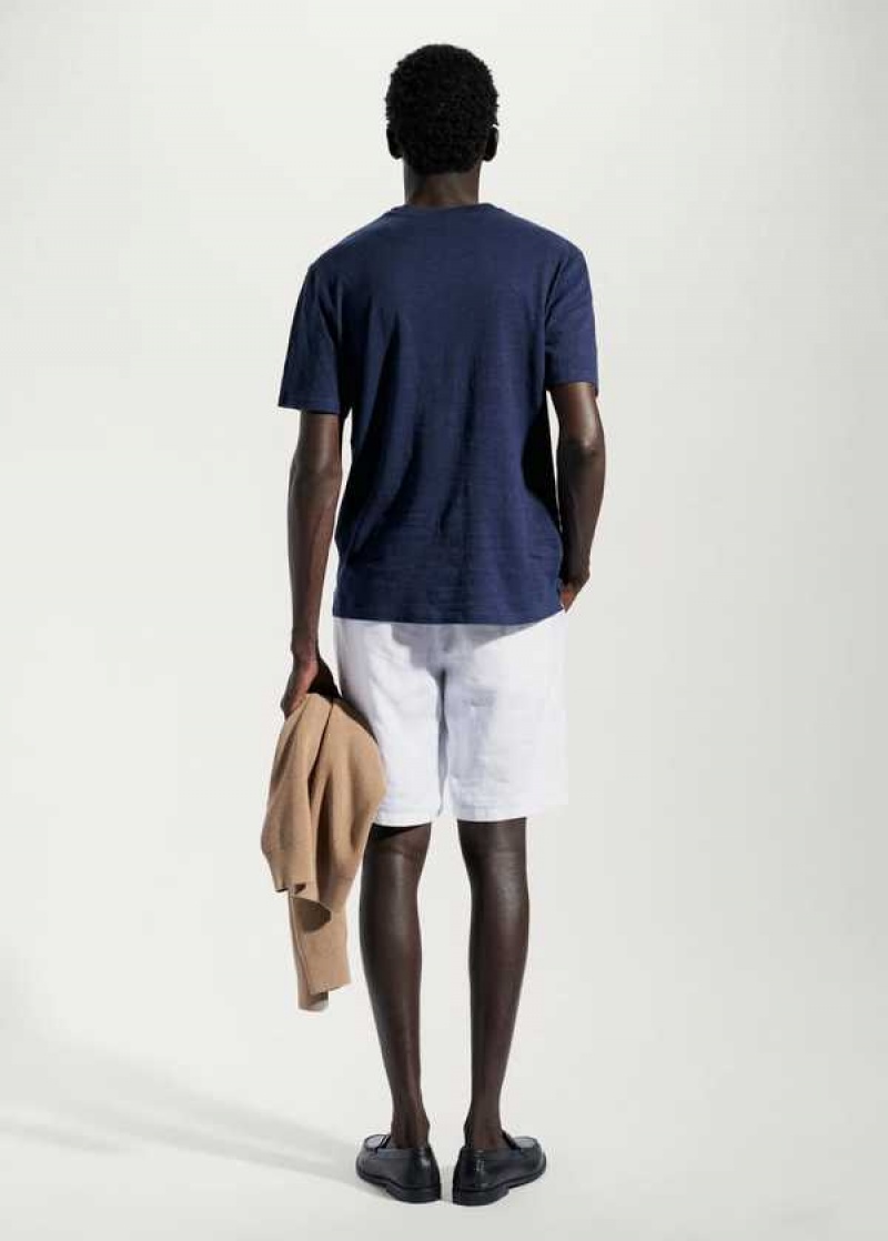 Mango Bavlněné-linen Pocket T-shirt | MNG-21587