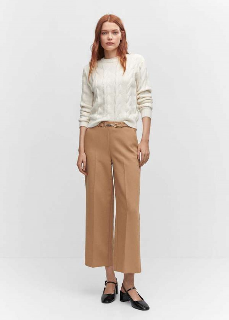 Mango Belt Culottes Trousers | MNG-24446