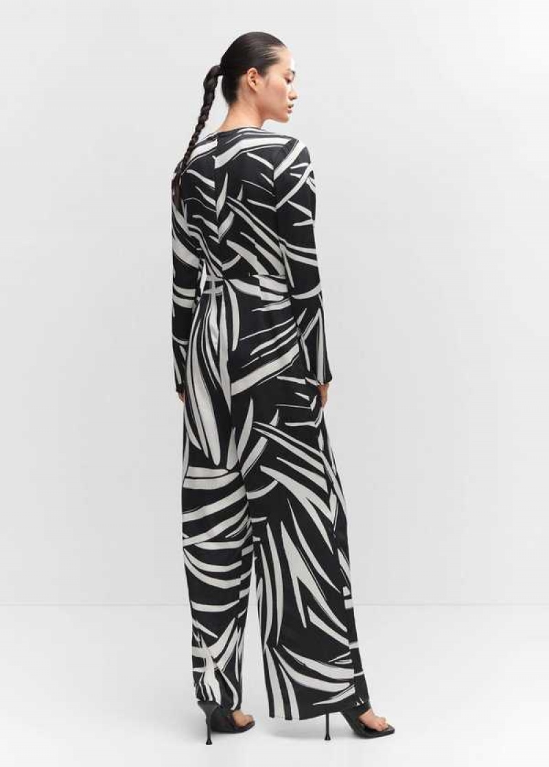 Mango Belt Printed Jumpsuit | MNG-25730