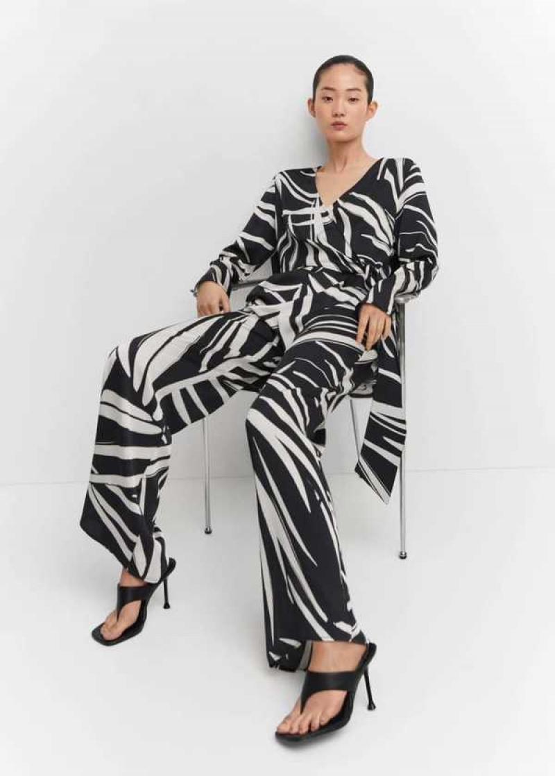 Mango Belt Printed Jumpsuit | MNG-25730