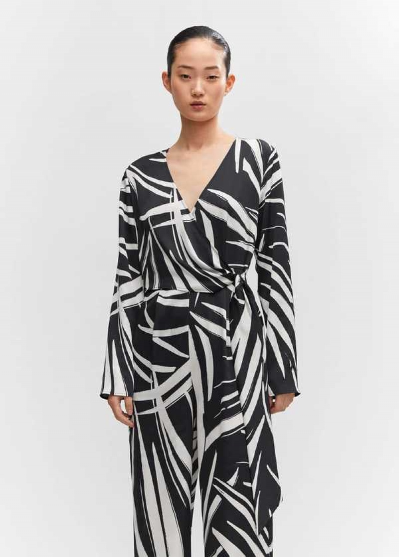 Mango Belt Printed Jumpsuit | MNG-25730