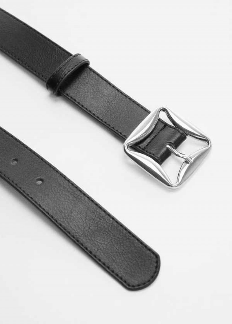 Mango Belt With Geometric Přezkou | MNG-22953