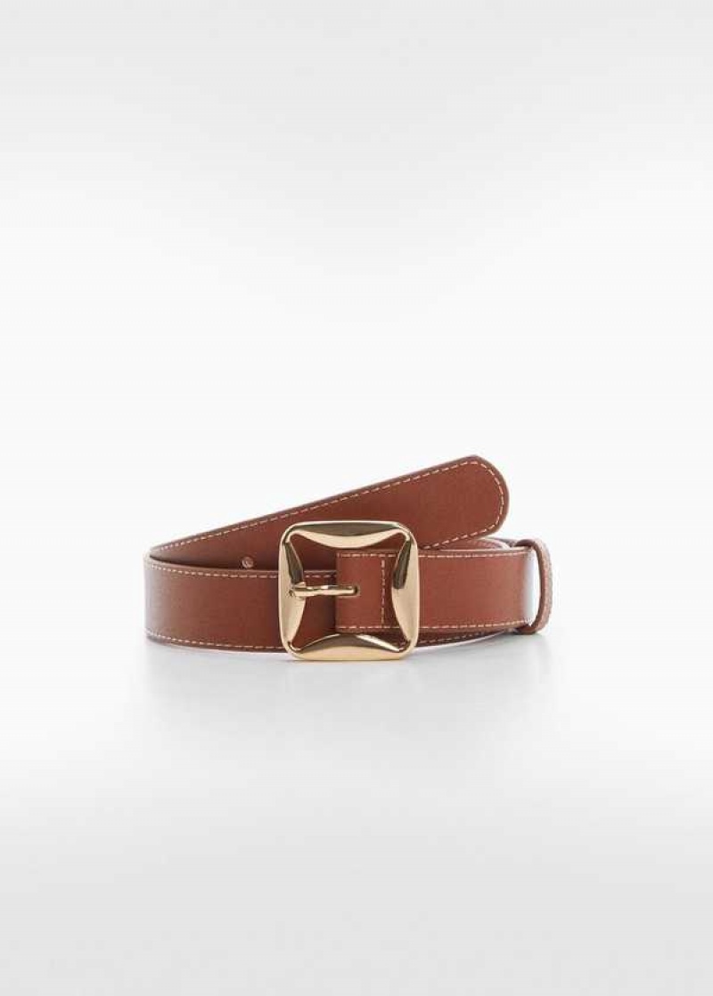 Mango Belt With Geometric Přezkou | MNG-22947