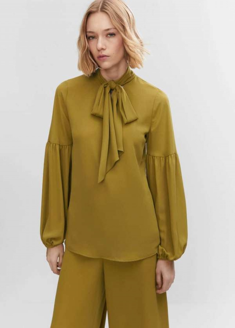 Mango Bez Rukávů Wrap Blouse | MNG-25479