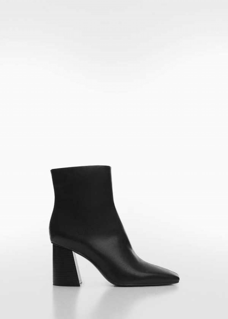 Mango Block Ankle Boots With Square Špicí | MNG-23434