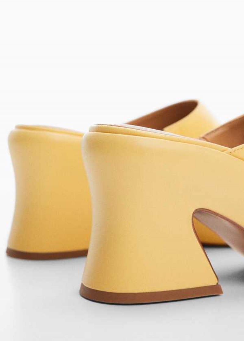 Mango Block-heel Læder Clogs | MNG-23449