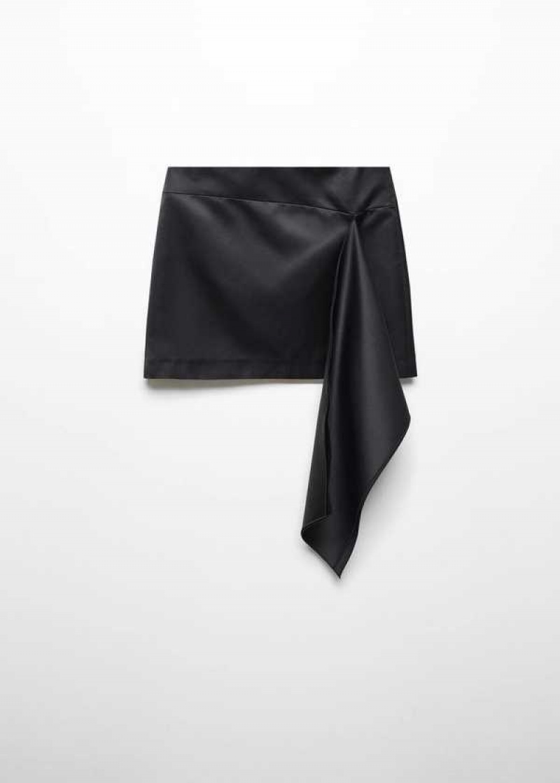 Mango Bow Satin Miniskirt | MNG-24179