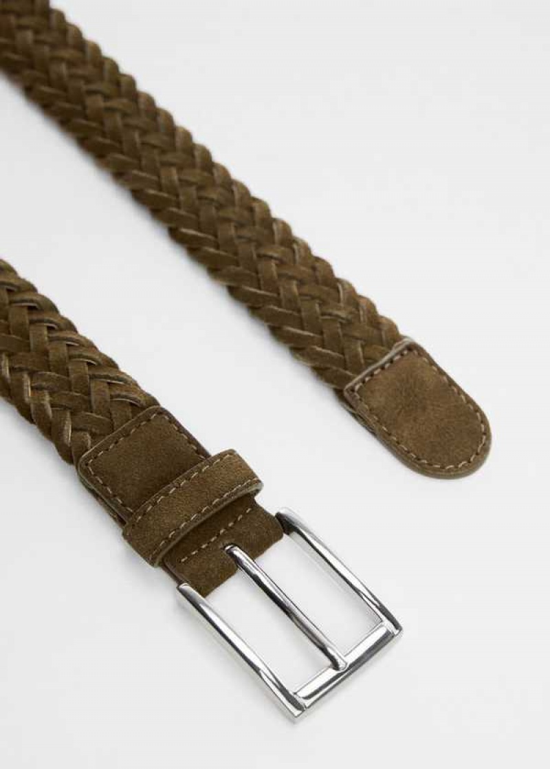 Mango Braided Semišové Belt | MNG-21183