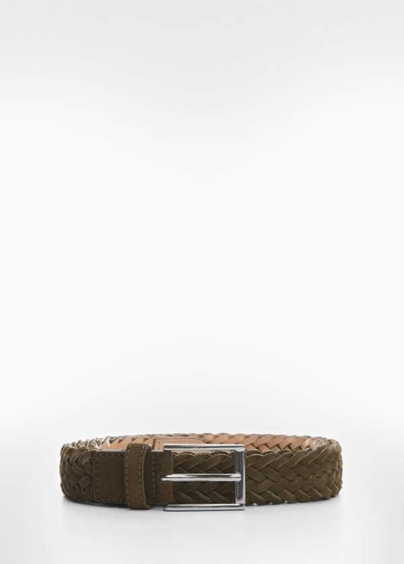 Mango Braided Semišové Belt | MNG-21183