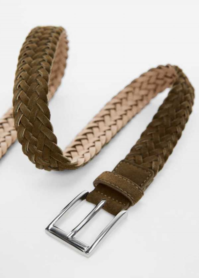 Mango Braided Semišové Belt | MNG-21183