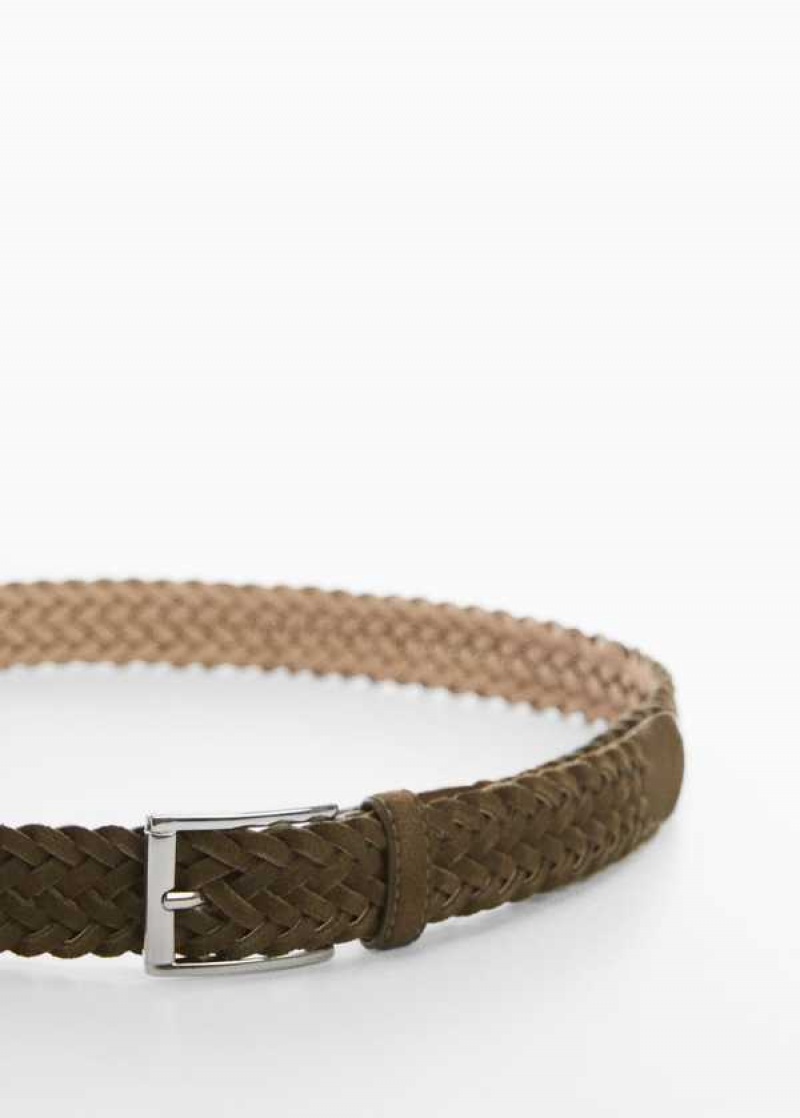 Mango Braided Semišové Belt | MNG-21183