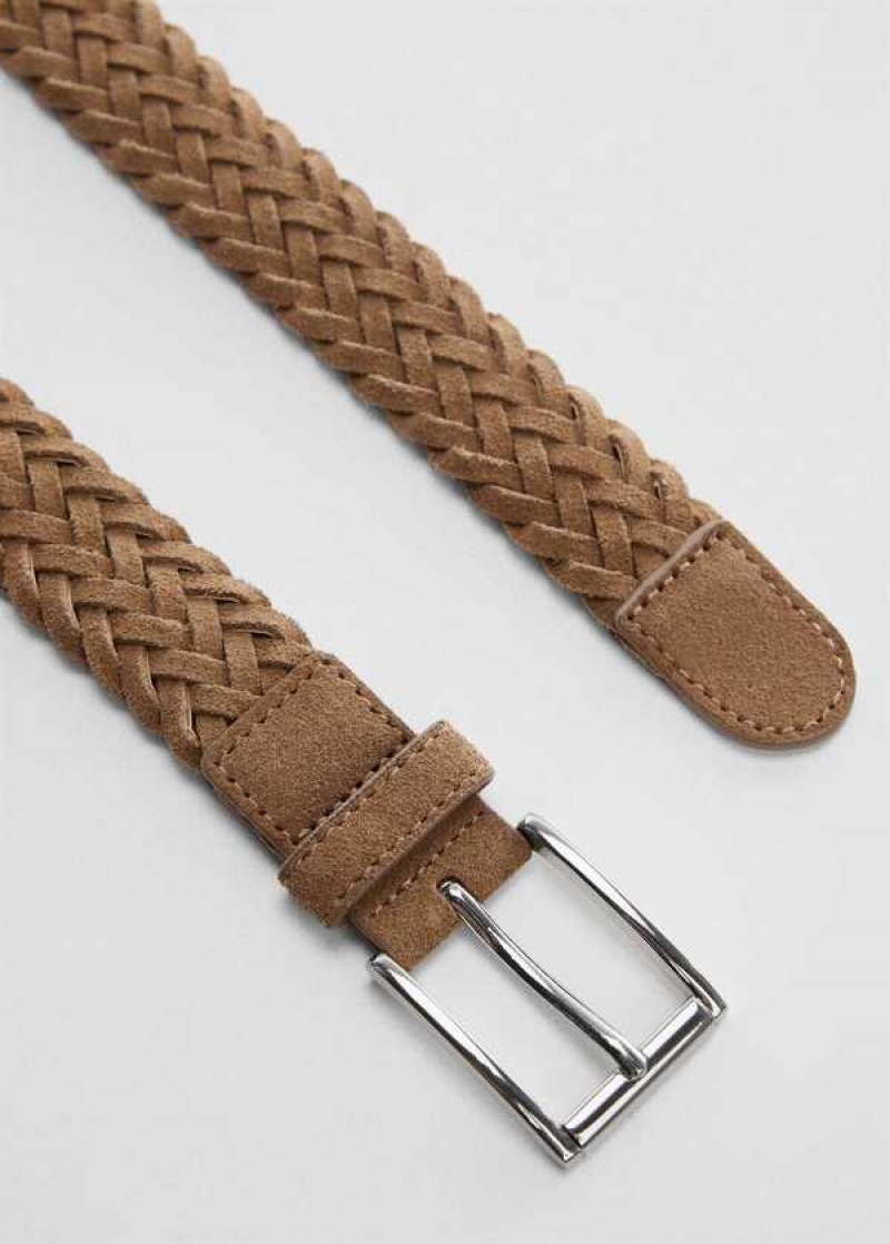 Mango Braided Semišové Belt | MNG-21184