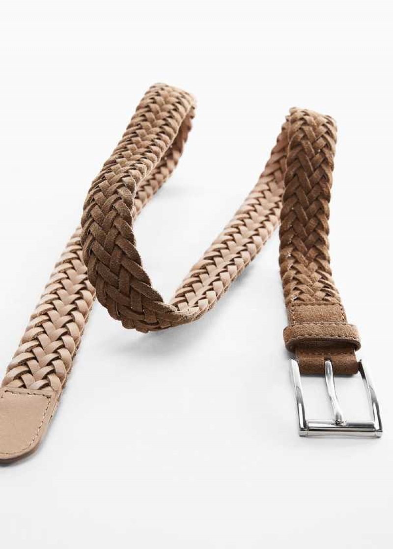 Mango Braided Semišové Belt | MNG-21184