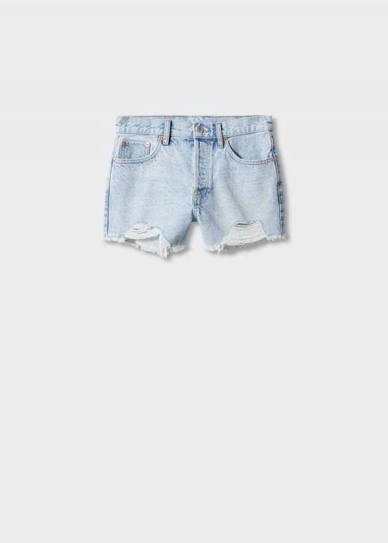 Mango Broken Denim Shorts | MNG-23804