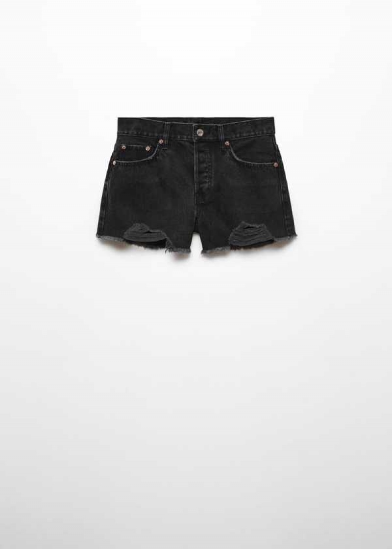 Mango Broken Denim Shorts | MNG-23976