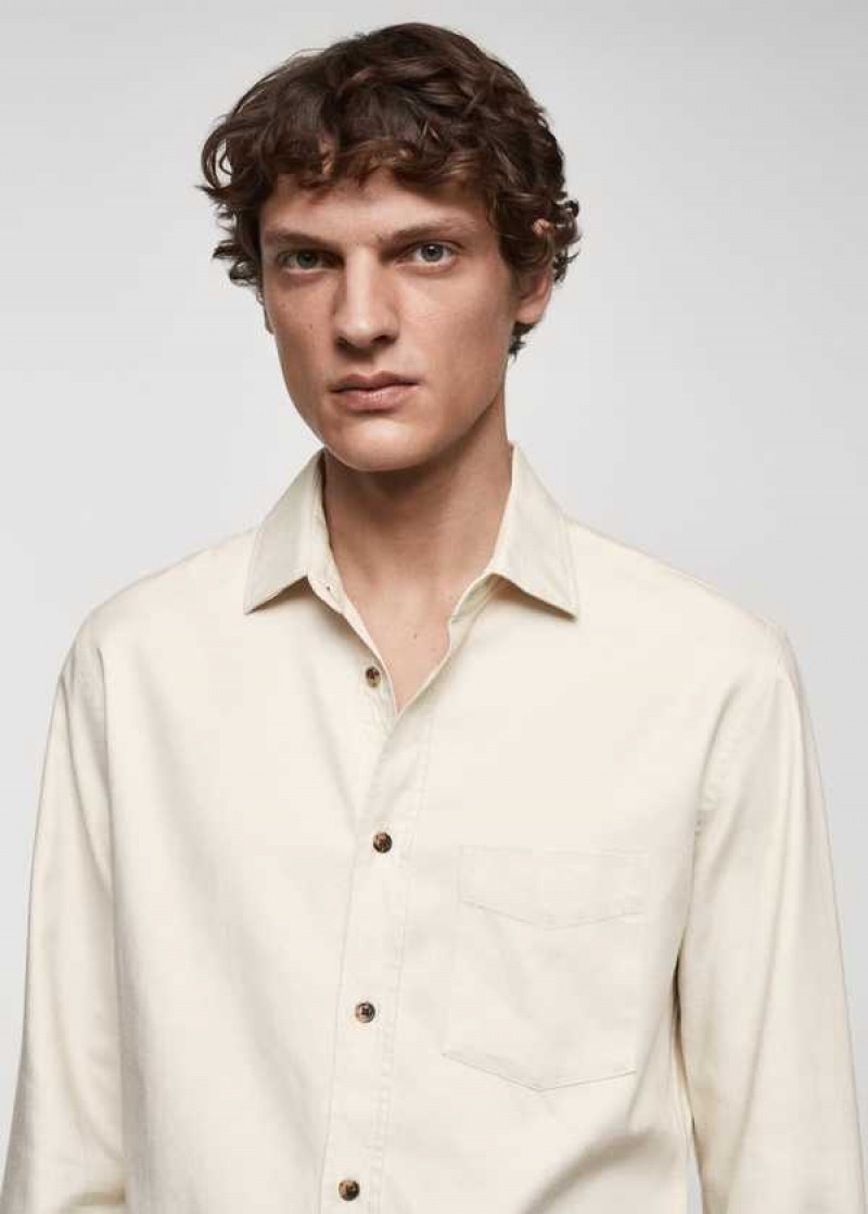 Mango Brushed Bavlněné Twill Shirt | MNG-22234