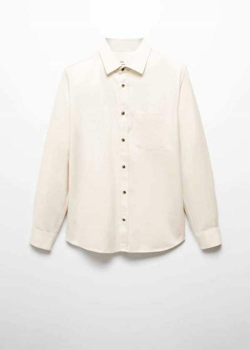 Mango Brushed Bavlněné Twill Shirt | MNG-22234