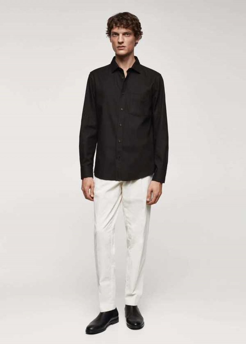 Mango Brushed Bavlněné Twill Shirt | MNG-22212